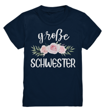 Laden Sie das Bild in den Galerie-Viewer, Große Schwester T-Shirt Rosen Große Schwester Geschenk