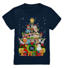 Laden Sie das Bild in den Galerie-Viewer, Weihnachten Katzen Weihnachtsbaum Kätzchen Weihnachtsoutfit Kinder T-Shirt

