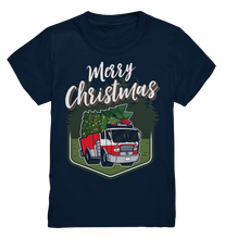Laden Sie das Bild in den Galerie-Viewer, Merry Christmas Feuerwehr Weihnachten T-Shirt Kinder
