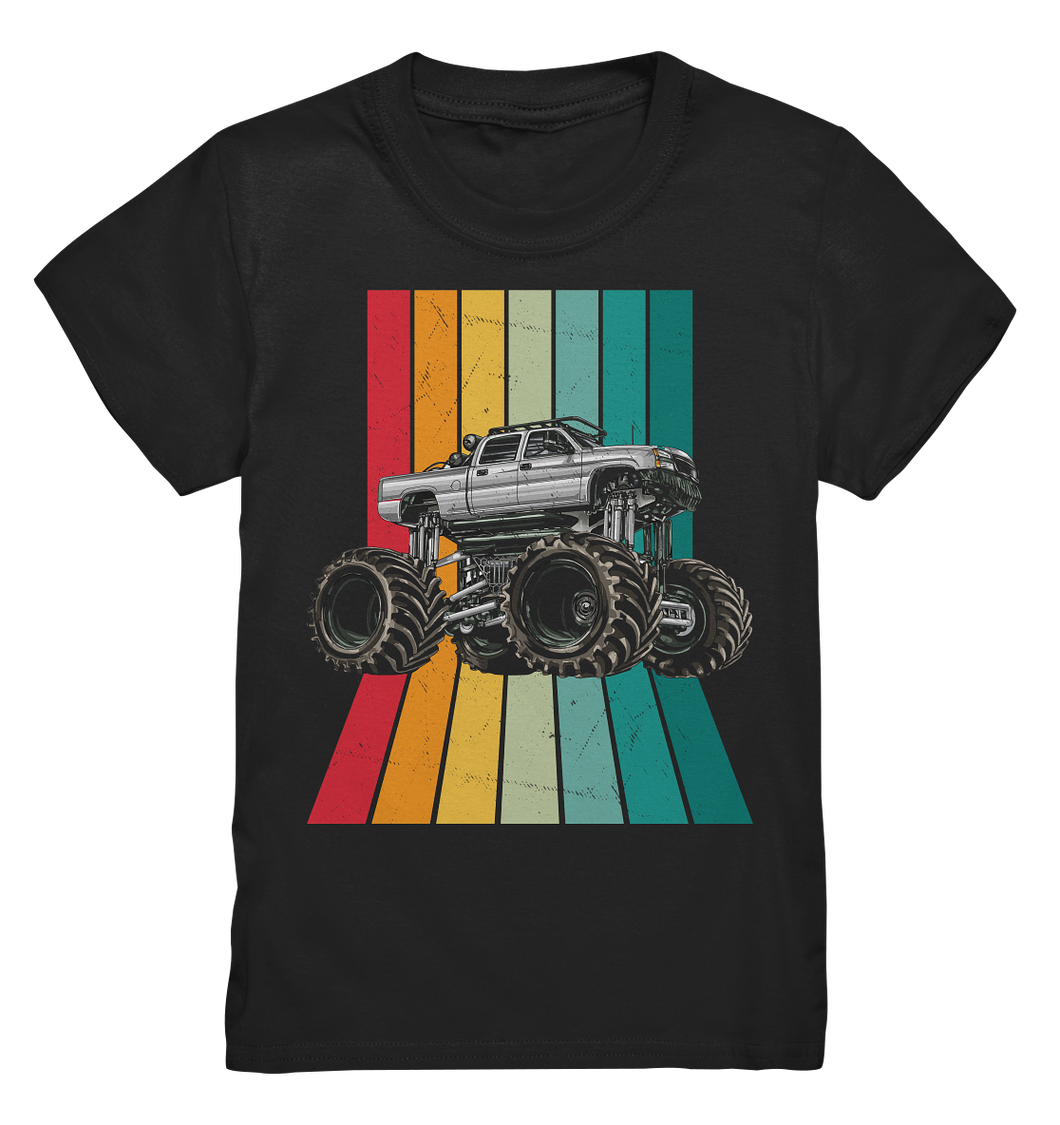 Retro Monstertruck Jungen Monster Truck Kinder T-Shirt