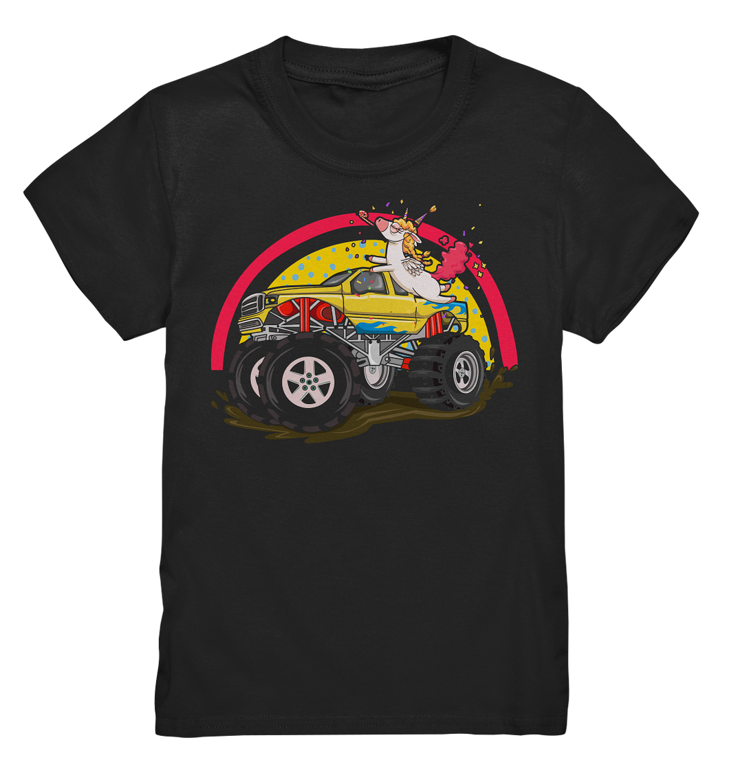 Monstertruck Einhorn Monster Truck Kinder T-Shirt