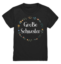 Laden Sie das Bild in den Galerie-Viewer, Große Schwester T-Shirt Blumen Große Schwester Geschenk
