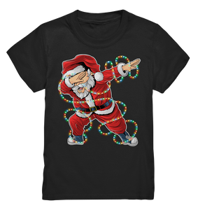 Dabbing Santa Lichterkette Weihnachtsmann Kinder T-Shirt