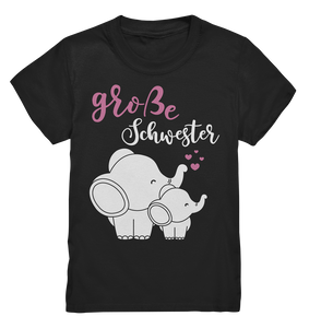 Große Schwester Elefant Kinder T-Shirt