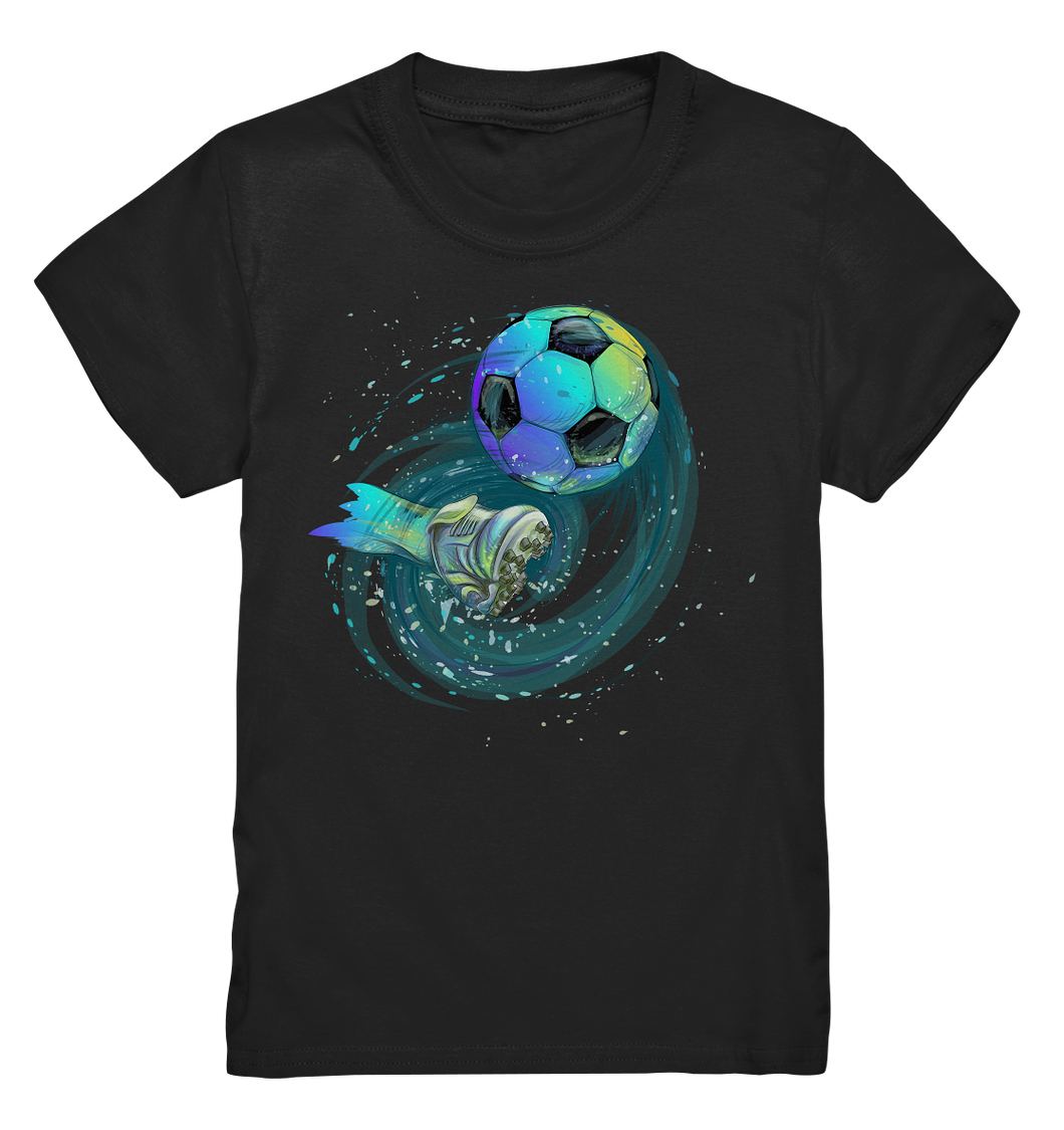 Buntes Fußball Motiv Fußballer Geschenk Fußballspieler T-Shirt