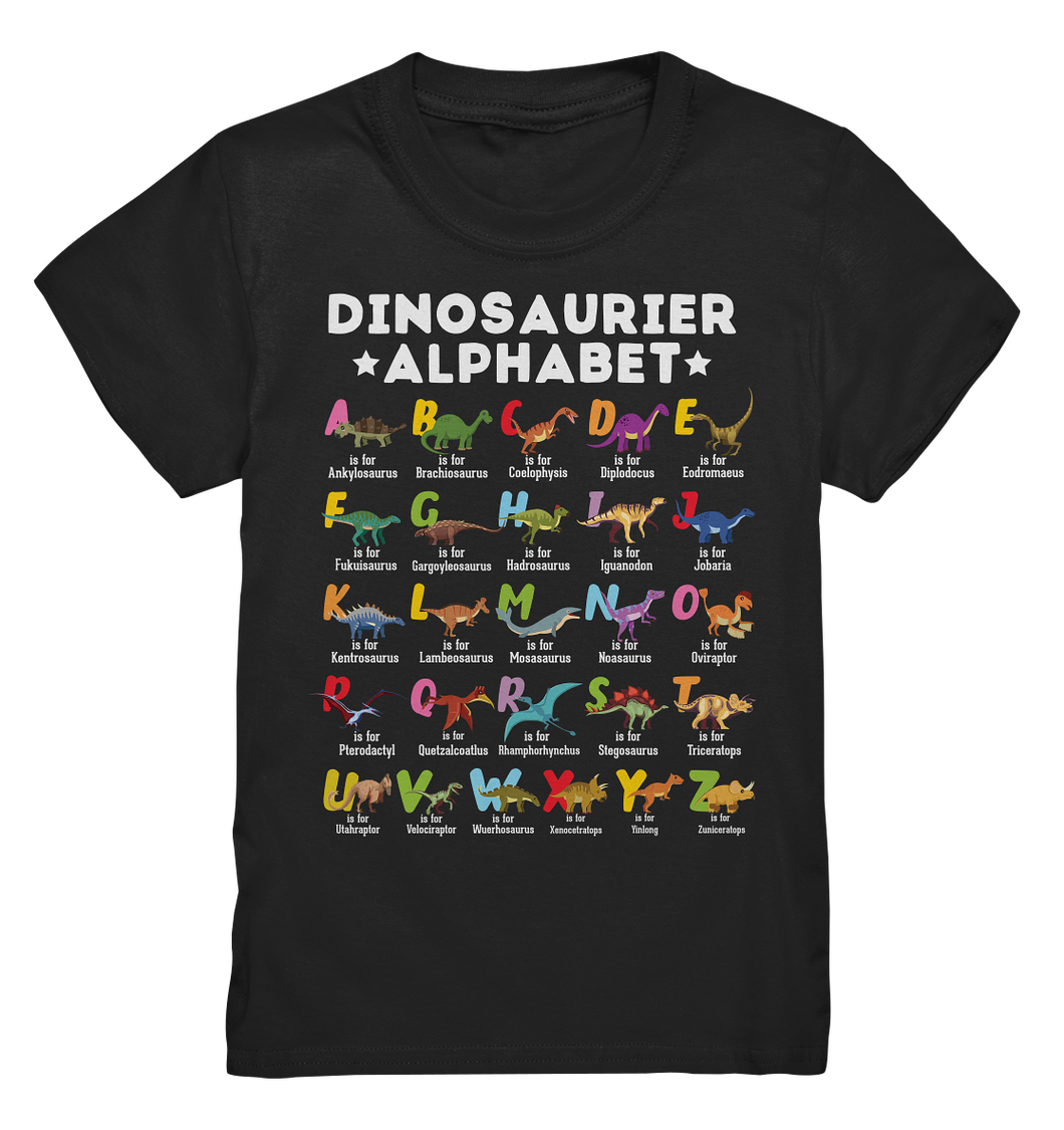 Dino Alphabet Schulkind Dinosaurier ABC T-Shirt