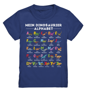 Schulkind Dino ABC Kinder Dinosaurier Alphabet T-Shirt