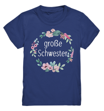 Laden Sie das Bild in den Galerie-Viewer, Große Schwester T-Shirt Blumenkranz Große Schwester Geschenk
