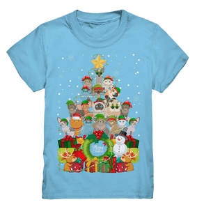 Weihnachten Katzen Weihnachtsbaum Kätzchen Weihnachtsoutfit Kinder T-Shirt