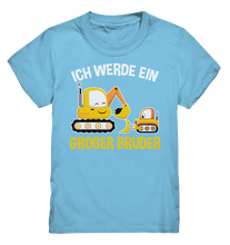 Laden Sie das Bild in den Galerie-Viewer, Bagger Baustelle Großer Bruder T-Shirt