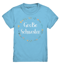 Laden Sie das Bild in den Galerie-Viewer, Große Schwester T-Shirt Blumen Große Schwester Geschenk