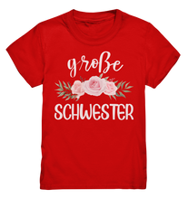 Laden Sie das Bild in den Galerie-Viewer, Große Schwester T-Shirt Rosen Große Schwester Geschenk