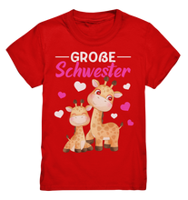 Laden Sie das Bild in den Galerie-Viewer, Große Schwester T-Shirt Giraffen Große Schwester Geschenk