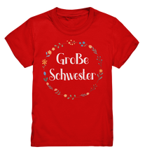 Laden Sie das Bild in den Galerie-Viewer, Große Schwester T-Shirt Blumen Große Schwester Geschenk