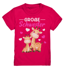 Laden Sie das Bild in den Galerie-Viewer, Große Schwester T-Shirt Giraffen Große Schwester Geschenk