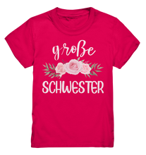 Laden Sie das Bild in den Galerie-Viewer, Große Schwester T-Shirt Rosen Große Schwester Geschenk