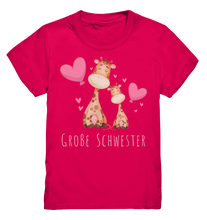 Laden Sie das Bild in den Galerie-Viewer, Große Schwester T-Shirt Giraffe Große Schwester Geschenk