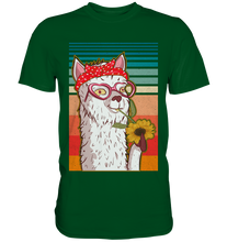 Laden Sie das Bild in den Galerie-Viewer, Lama Sonnenblumen T-Shirt Gärtner Geschenk