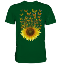 Laden Sie das Bild in den Galerie-Viewer, Sonnenblumen Schmetterling T-Shirt Gärtner Geschenk Garten
