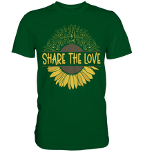 Laden Sie das Bild in den Galerie-Viewer, Frieden Liebe Sonnenblumen T-Shirt Garten Motiv Gärtner Geschenk