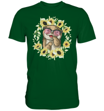 Laden Sie das Bild in den Galerie-Viewer, Otter Sonnenblumen Shirt Gärtner Sommer Garten Motiv