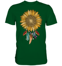 Laden Sie das Bild in den Galerie-Viewer, Dreamcatcher Sonnenblumen T-Shirt Garten Traumfänger Motiv Gärtner Geschenk