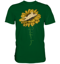 Laden Sie das Bild in den Galerie-Viewer, Labrador Sonnenblumen T-Shirt Garten Motiv Gärtner Hunde Geschenk