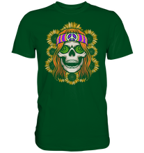 Laden Sie das Bild in den Galerie-Viewer, Hippie Totenkopf Sonnenblumen T-Shirt Gärtner Geschenk Garten