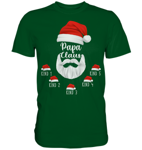 Papa Claus Weihnachten Familienvater Weihnachtsoutfit Personalisiertes T-Shirt