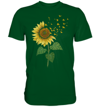 Laden Sie das Bild in den Galerie-Viewer, Vögel Sonnenblumen T-Shirt Garten Vogel Motiv Gärtner Geschenk