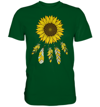 Laden Sie das Bild in den Galerie-Viewer, Traumfänger Sonnenblumen T-Shirt Garten Motiv Gärtner Geschenk