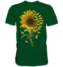 Laden Sie das Bild in den Galerie-Viewer, Pferde Sonnenblumen T-Shirt Gärtner Reiter Geschenk Garten