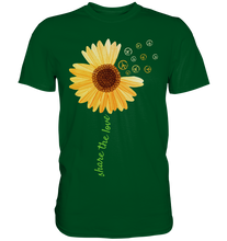 Laden Sie das Bild in den Galerie-Viewer, Peace Symbol Sonnenblumen T-Shirt Gärtner Geschenk