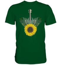 Laden Sie das Bild in den Galerie-Viewer, Ukulele Sonnenblumen T-Shirt Garten Hawaii Motiv Gärtner Geschenk