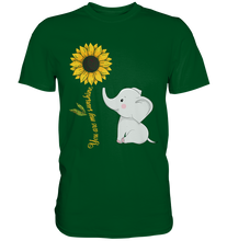 Laden Sie das Bild in den Galerie-Viewer, Elefant Sonnenblumen T-Shirt Gärtner Geschenk