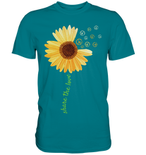 Laden Sie das Bild in den Galerie-Viewer, Peace Symbol Sonnenblumen T-Shirt Gärtner Geschenk