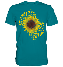 Laden Sie das Bild in den Galerie-Viewer, Frauen Sonnenblume Schmetterlinge T-Shirt
