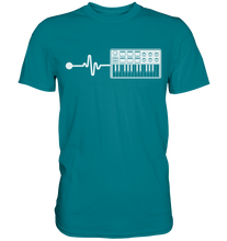 Laden Sie das Bild in den Galerie-Viewer, Modulares Synthesizer Keyboard Synth Heartbeat T-Shirt