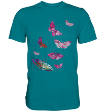 Laden Sie das Bild in den Galerie-Viewer, Lila Rosa Schmetterlinge T-Shirt