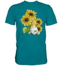 Laden Sie das Bild in den Galerie-Viewer, Gartenzwerg Sonnenblumen Shirt Gärtner Geschenk Garten