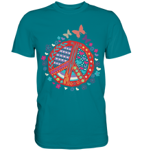 Laden Sie das Bild in den Galerie-Viewer, Peace Frauen Schmetterling T-Shirt