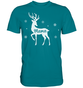 Mama Rentier Weihnachtsoutfit Xmas Schneeflocken Weihnachten Mutter T-Shirt