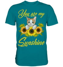 Laden Sie das Bild in den Galerie-Viewer, Katze Sonnenblumen T-Shirt Gärtner Geschenk