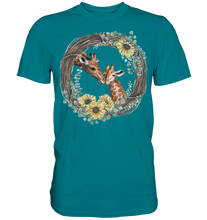 Laden Sie das Bild in den Galerie-Viewer, Giraffe Sonnenblumen T-Shirt Mama Tochter Geschenk