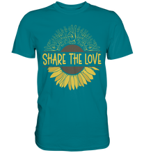 Laden Sie das Bild in den Galerie-Viewer, Frieden Liebe Sonnenblumen T-Shirt Garten Motiv Gärtner Geschenk