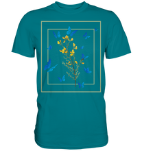 Laden Sie das Bild in den Galerie-Viewer, Frauen Blauer Schmetterling T-Shirt