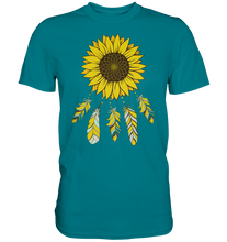 Laden Sie das Bild in den Galerie-Viewer, Traumfänger Sonnenblumen T-Shirt Garten Motiv Gärtner Geschenk