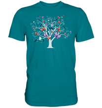 Laden Sie das Bild in den Galerie-Viewer, Frauen Bunter Schmetterling Baum T-Shirt