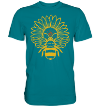 Laden Sie das Bild in den Galerie-Viewer, Bienen Sonnenblumen T-Shirt Imker Garten Motiv Gärtner Geschenk