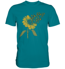 Laden Sie das Bild in den Galerie-Viewer, Schmetterling Sonnenblumen T-Shirt Gärtner Geschenk